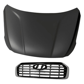 Replacement - 2-Piece (Hood Panel, Grille) (CAPA Certified)