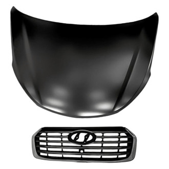 Replacement - 2-Piece (Hood Panel, Grille) (CAPA Certified)