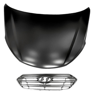 Replacement - 2-Piece (Hood Panel, Grille) (CAPA Certified)