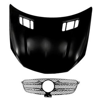 Replacement - 2-Piece (Hood Panel, Grille) (CAPA Certified)