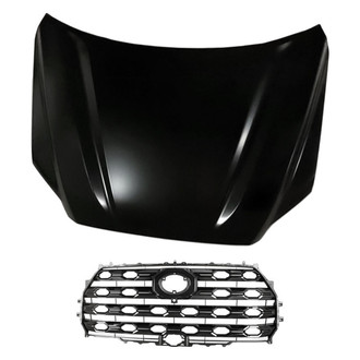 Replacement - 2-Piece (Hood Panel, Grille) (Standard Line)
