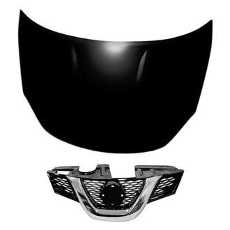 Replacement - 2-Piece (Hood Panel, Grille) (Standard Line)