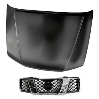 Replacement - 2-Piece (Hood Panel, Grille) (CAPA Certified)