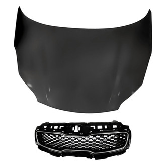 Replacement - 2-Piece (Hood Panel, Grille) (Standard Line)
