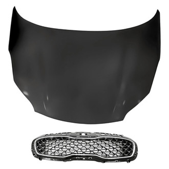 Replacement - 2-Piece (Hood Panel, Grille) (Standard Line)