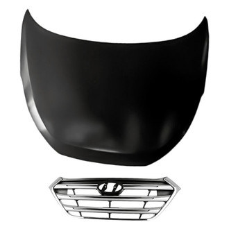 Replacement - 2-Piece (Hood Panel, Grille) (Standard Line)