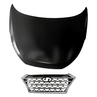 Replacement - 2-Piece (Hood Panel, Grille) (Standard Line)