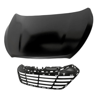 Replacement - 2-Piece (Hood Panel, Grille) (CAPA Certified)