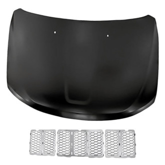 Replacement - 2-Piece (Hood Panel, Grille) (CAPA Certified)