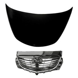 Replacement - 2-Piece (Hood Panel, Grille) (CAPA Certified)