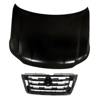 Replacement - 2-Piece (Hood Panel, Grille) (CAPA Certified)