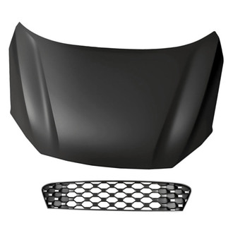 Replacement - 2-Piece (Hood Panel, Grille) (CAPA Certified)