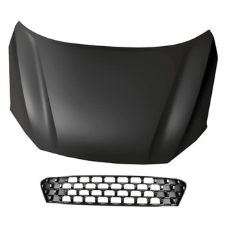 Replacement - 2-Piece (Hood Panel, Grille) (CAPA Certified)