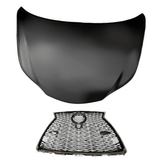 Replacement - 2-Piece (Hood Panel, Grille) (Standard Line)
