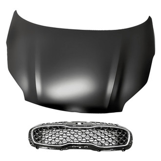 Replacement - 2-Piece (Hood Panel, Grille) (CAPA Certified)
