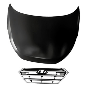 Replacement - 2-Piece (Hood Panel, Grille) (CAPA Certified)