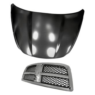 Replacement - 2-Piece (Hood Panel, Grille) (CAPA Certified)