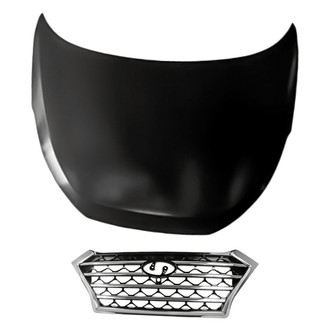Replacement - 2-Piece (Hood Panel, Grille) (CAPA Certified)