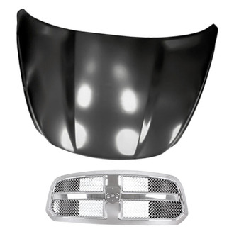 Replacement - 2-Piece (Hood Panel, Grille) (CAPA Certified)