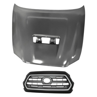 Replacement - 2-Piece (Hood Panel, Grille) (CAPA Certified)