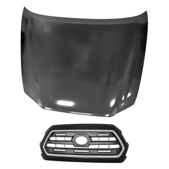Replacement - 2-Piece (Hood Panel, Grille) (CAPA Certified)