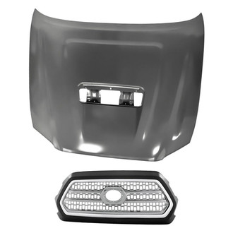 Replacement - 2-Piece (Hood Panel, Grille) (CAPA Certified)