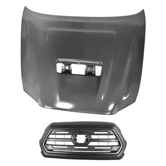 Replacement - 2-Piece (Hood Panel, Grille) (CAPA Certified)