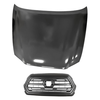 Replacement - 2-Piece (Hood Panel, Grille) (CAPA Certified)