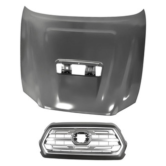 Replacement - 2-Piece (Hood Panel, Grille) (CAPA Certified)