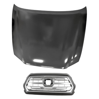 Replacement - 2-Piece (Hood Panel, Grille) (CAPA Certified)
