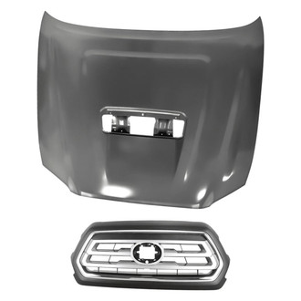 Replacement - 2-Piece (Hood Panel, Grille) (CAPA Certified)