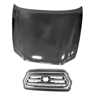 Replacement - 2-Piece (Hood Panel, Grille) (CAPA Certified)
