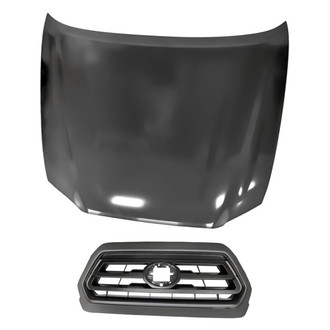 Replacement - 2-Piece (Hood Panel, Grille) (CAPA Certified)