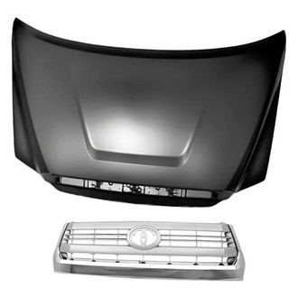 Replacement - 2-Piece (Hood Panel, Grille) (CAPA Certified)