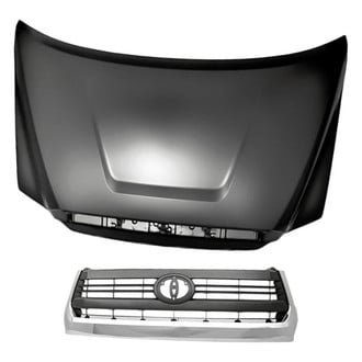 Replacement - 2-Piece (Hood Panel, Grille) (CAPA Certified)