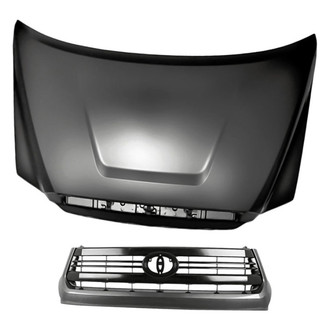Replacement - 2-Piece (Hood Panel, Grille) (CAPA Certified)
