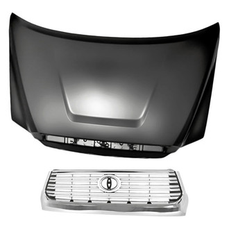 Replacement - 2-Piece (Hood Panel, Grille) (CAPA Certified)