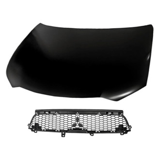 Replacement - 2-Piece (Hood Panel, Grille) (CAPA Certified)