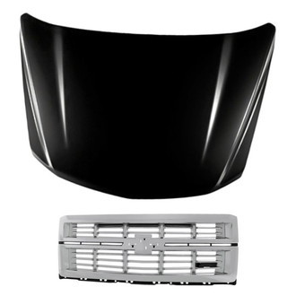 Replacement - 2-Piece (Hood Panel, Grille) (Standard Line)