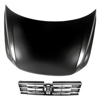Replacement - 2-Piece (Hood Panel, Grille) (CAPA Certified)
