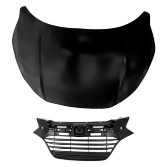 Replacement - 2-Piece (Hood Panel, Grille) (CAPA Certified)