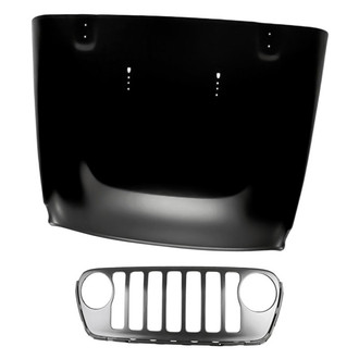 Replacement - 2-Piece (Hood Panel, Grille) (CAPA Certified)