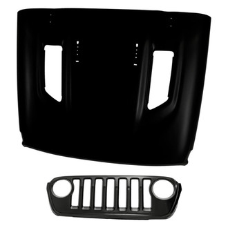 Replacement - 2-Piece (Hood Panel, Grille) (CAPA Certified)