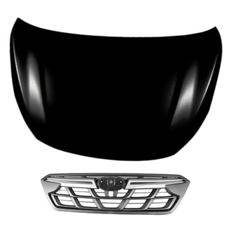 Replacement - 2-Piece (Hood Panel, Grille) (CAPA Certified)