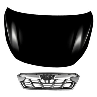 Replacement - 2-Piece (Hood Panel, Grille) (CAPA Certified)