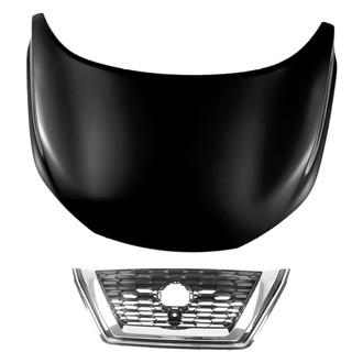 Replacement - 2-Piece (Hood Panel, Grille) (CAPA Certified)