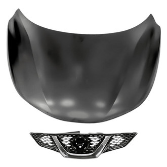 Replacement - 2-Piece (Hood Panel, Grille) (CAPA Certified)