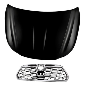 Replacement - 2-Piece (Hood Panel, Grille) (CAPA Certified)