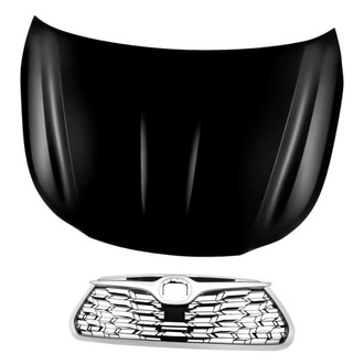 Replacement - 2-Piece (Hood Panel, Grille) (CAPA Certified)