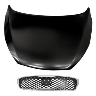 Replacement - 2-Piece (Hood Panel, Grille) (CAPA Certified)